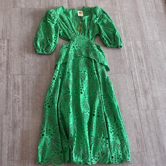 Farm Rio Green Dress size XXS NWT - Picture 3 of 9